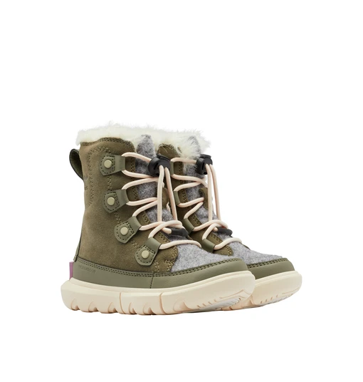 Sorel Youth Explorer Lace WP Stone Green